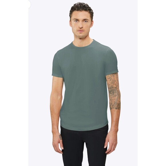 Mens CUTS Curve Hem PYCA PRO Short Sleeve Athletic T Shirt Large Elm Green - Picture 1 of 5
